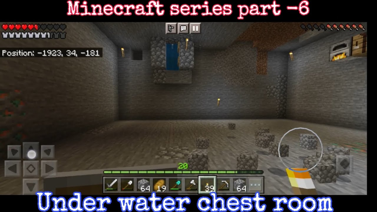 🥰Minecraft series part 6 🥰 😱 under water chest room 😱 watch full video