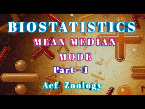 Biostatistics | Mean | Median | Mode | Bsc ZOOLOGY | UPSC ZOOLOGY | NEET ZOOLOGY
