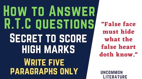HOW TO ATTEMPT REFERENCE TO CONTEXT QUESTIONS IN ENGLISH LITERATURE | SCORE FULL MARKS IN RTC