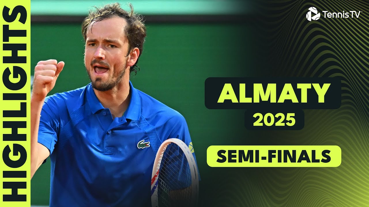Medvedev Faces Duckworth; Moutet Takes On Michelsen I Almaty 2025 Semi-Final Highlights