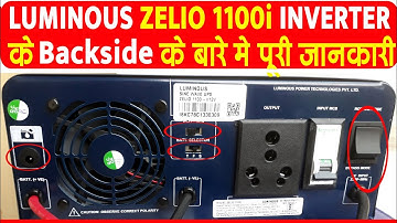 Luminous Zelio 1100i Inverter Backside Settings Information(Hindi) | Inverter Backside Settings |