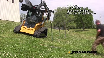 Danuser T3 Driver Driving Pipe and T-Posts with the Offset Quick Attach Plate & Tilt Bracket
