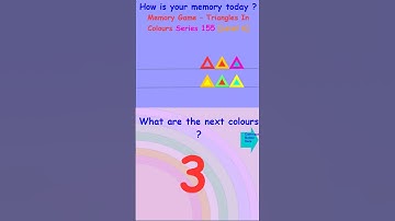 Memory Game-Triangles In Colours Series 155[Level 6]#Short #memorygame #gamestosharpenmind