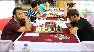 Abhijeet Gupta draws an exciting Queen vs. Rook, Bishop and passed pawn endgame