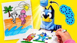 Bluey DIY Drawing and Coloring Activity for Kids