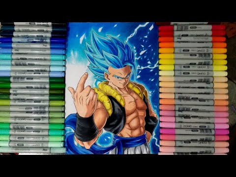 Gogeta  Desenhos preto e branco, Naruto e sasuke desenho, Desenho de anime