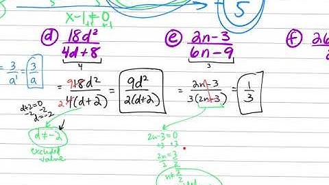 Alg1D Simplifying Rational Expressions 11.1