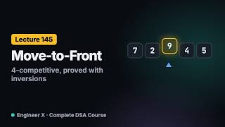 Move-to-Front List: Self-Organizing Lists and the 4-Competitive Proof | DSA Course L145