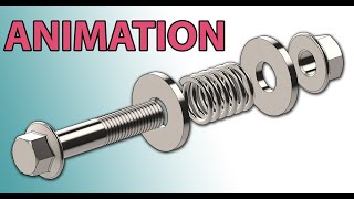 Mechanical Animation - How to Animate Bolt Nut - Solidworks Animation