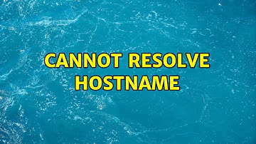Ubuntu: Cannot resolve hostname