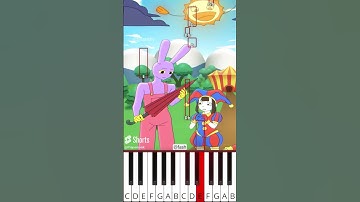 Jax and Pomni weather of love (@fash) Poppy Playtime 3 Animation - Octave Piano Tutorial