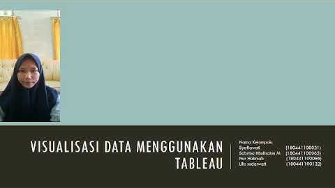 Visualisasi Data Menggunakan Tableau