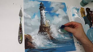 Lighthouse Speed painting / Acrylic / painting demonstration