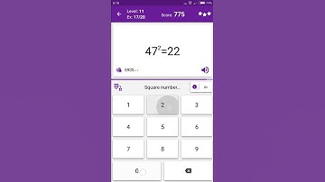 Math Tricks - Training mode - square numbers between 40 and 49 - level 011 (Number Keyboard)