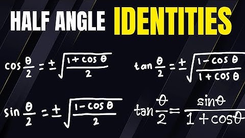 Formules voor halve hoeken voor trigonometrische functies