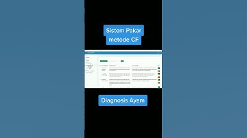 Sistem Pakar Diagnosis Penyakit Ayam metode CF #programming #teknikinformatika #aplikasiskripsi