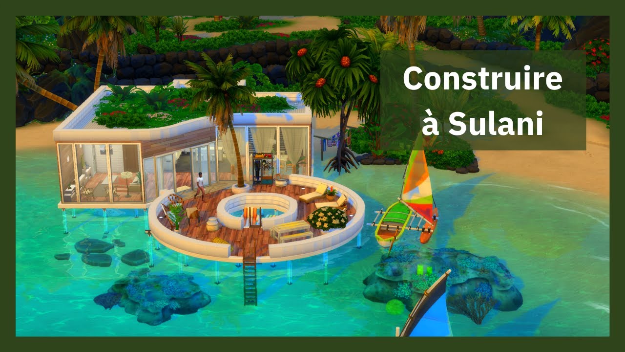 SIMS 4 - Maison avec terrasse ronde à Sulani - SPEEDBUILD - YouTube