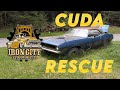 Left For Dead 1970 Plymouth Barracuda V Code  440-six pack cuda muscle car Rescue