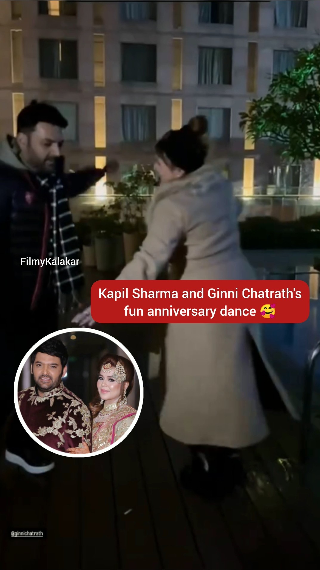 What a fun anniversary celebration dance looks like ? #filmykalakar #kapilsharma #ginnichatrath