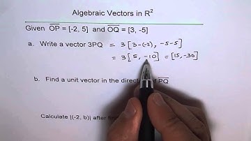 Operation on Vectors in Component Form in R2 - EDEXCEL - GCSE