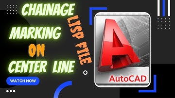 CHAINAGE MARKING ON #alignment  #centerline in #autocad #lsp/#how to chainage marking on center line