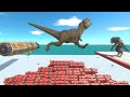 Long Jump Above Pile of TNT - Animal Revolt Battle Simulator