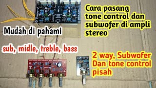 cara pasang tone control & filter subwofer di power stereo, Terbaru