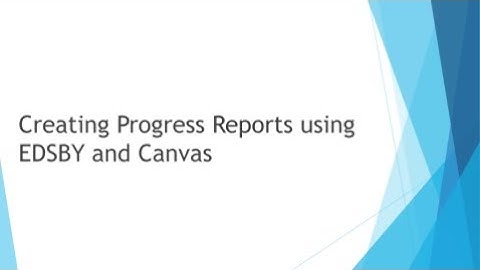 How to Create Progress Reports