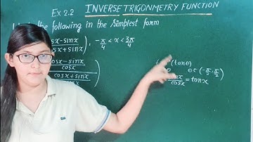 Ques-5 &6 Ex-2.2 Inverse trigonometry function |Class-12th Math solution 