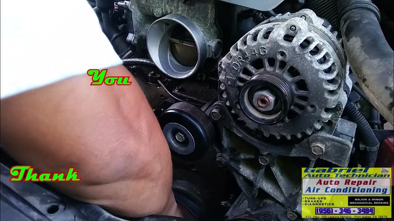 squealing-serpentine-belt-thermostat-leaking-water-pump-replacement