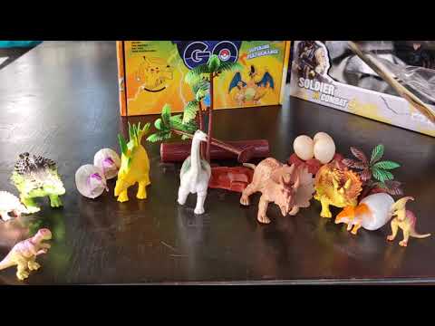 รีวิวของเล่นไดโนเสาร์ใหม่มีไข่ กำลังฟักตัวเหมือนมากๆ  Review of new dinosaur toys with eggs