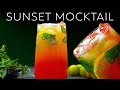 Sunset mocktail recipe  sunrise mocktail summer drink  refreshing watermelon  orange mocktail