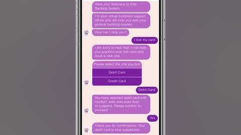 Banking and Finance Conversational Banking chatbot demo for Elite Digital Technologies