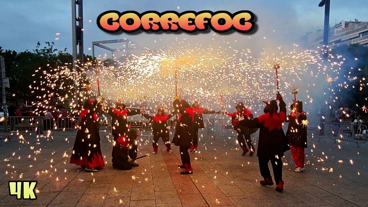 Fuegos artificiales y Correfoc | Fiesta Mayor del Putxet 2025 Barcelona 4K