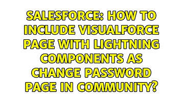 How to include visualforce page with lightning components as change password page in community?