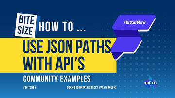 Learning #FlutterFlow - Using JSON Paths with API