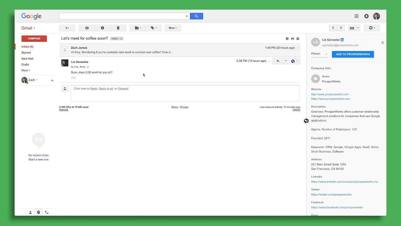 Copper (formerly ProsperWorks) and G-Suite Integration