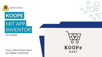 MIT App Inventor KOOPe ; Final Year Assignment 22/23