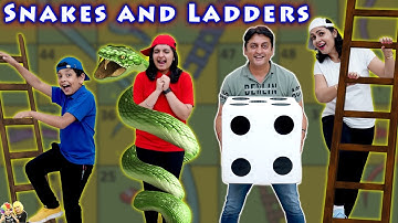 SNAKES AND LADDERS | Comedy Family Challenge | Biggest Saap Sidi | Aayu and Pihu Show