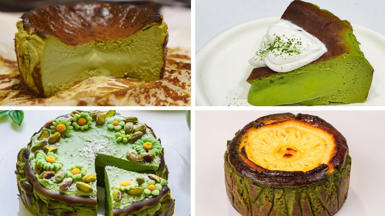 Satisfying Relaxing Video|🥐🧃🎂🍪Coconut Colorful Basque Recipes|Asmr|Tiktok