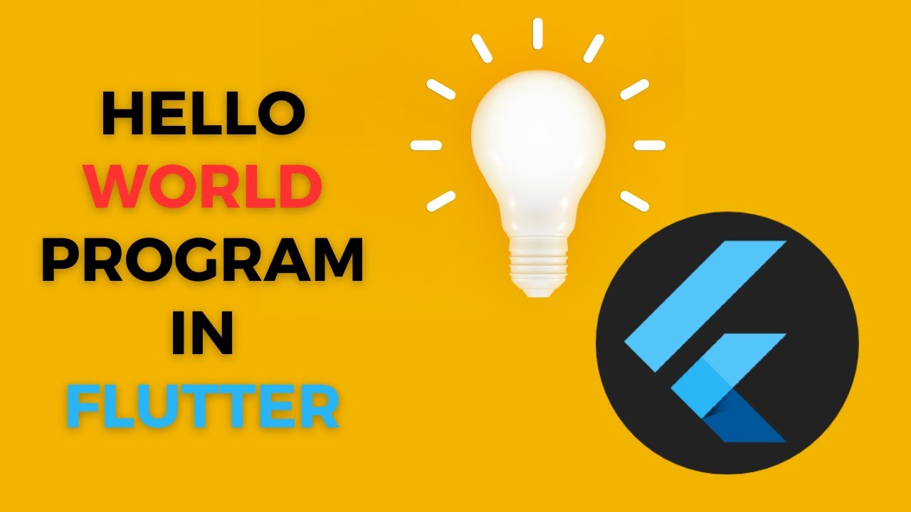 hello world program in flutter and How to crate project create - YouTube