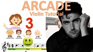 Duncan Laurence - Arcade Sheet music and easy violin tutorial