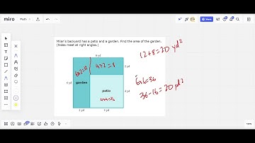 Word problem on finding the area of a piecewise rectangular figure