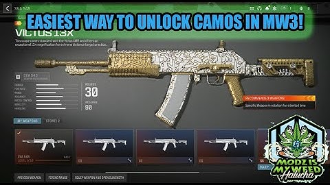 EASIEST WAY TO UNLOCK CAMOS IN MW3!