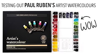 Are these ACTUALLY GOOD?? (Testing Out Paul Ruben's Artist Watercolours!)