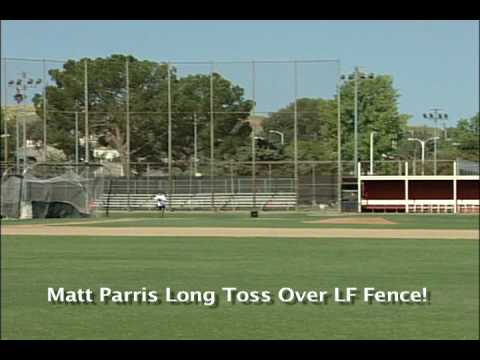 Matt Parris Long Tossing A Home Run -- Baseball, Arm Strength, Velocity, Conditioning