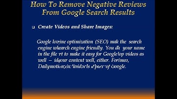 How To Remove Negative Reviews From Google Search Results