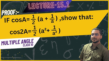 Lecture 15.1//Multiple angle//Trigonometry//class 10// O.Math