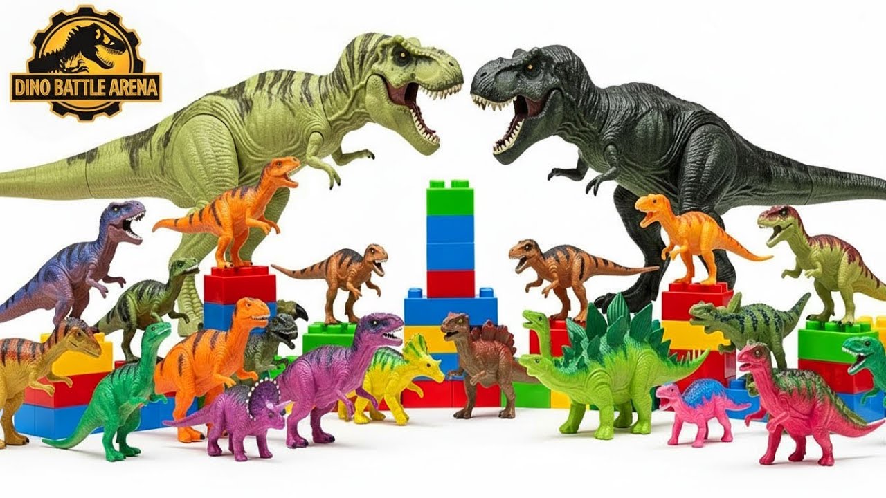 Unboxing Primal T-REX - Jurassic World Toys Colorful Dinosaur , Mosasaurus Giga Lego bridge NEW 2025