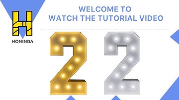 Honinda 4ft Marquee Light Up Number 2 DIY Tutorial